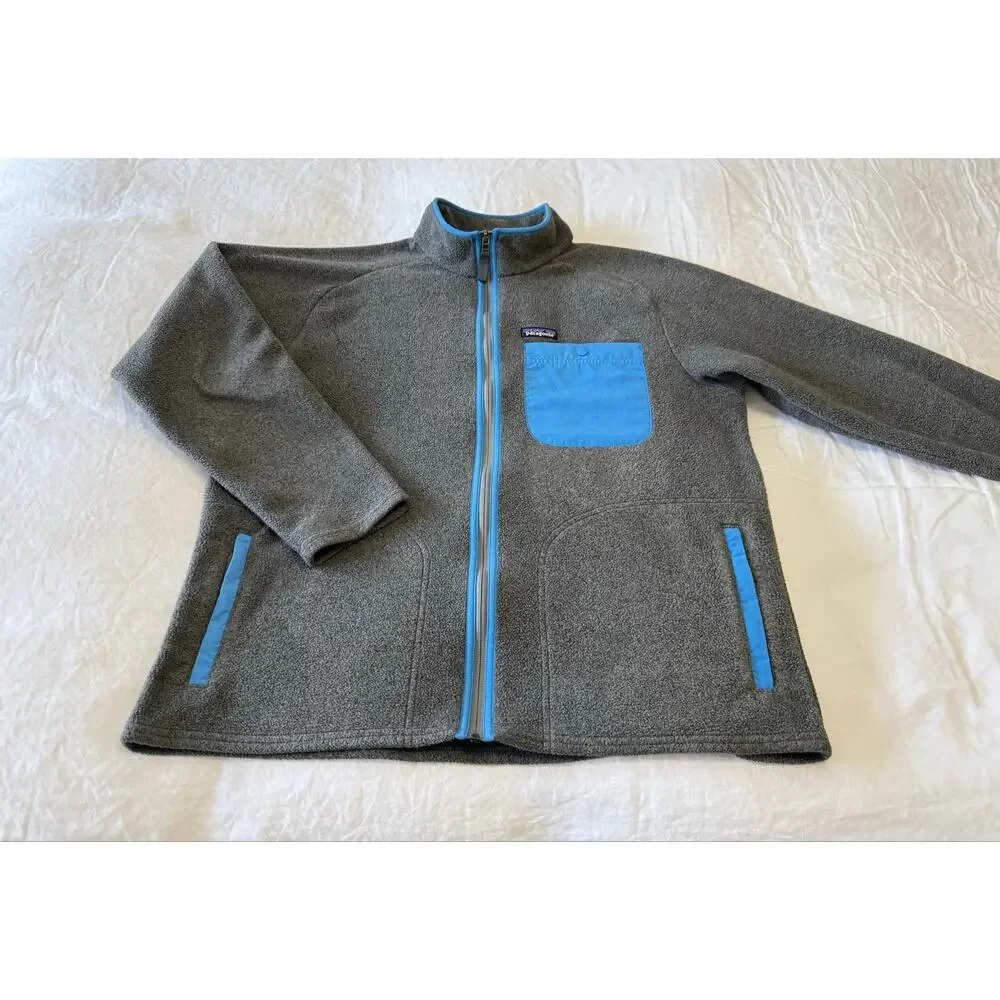 Patagonia | Men’s Large | Gray Blue Karstens Synchilla Jacket | Full Zip Outdoor